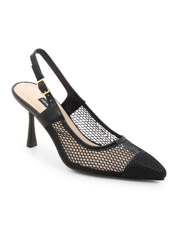 נעלי רשת עם עקב סטילטו לנשים