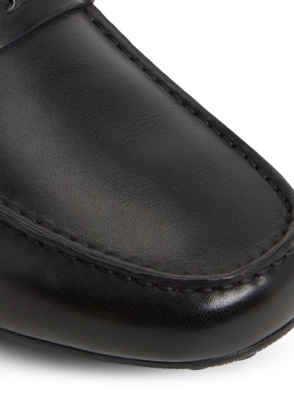 CAMILO-IN - נעלי לואפרס מעור עם רצועה קלועה לגברים