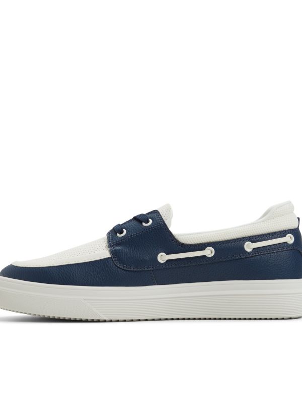 WILDWAVE - נעלי מוקסין במראה עור בשני גוונים לגברים