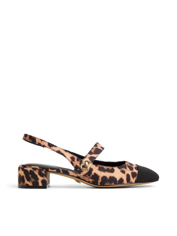 AGATHE -נעלי מרי ג’יין מנומרות עם עקב