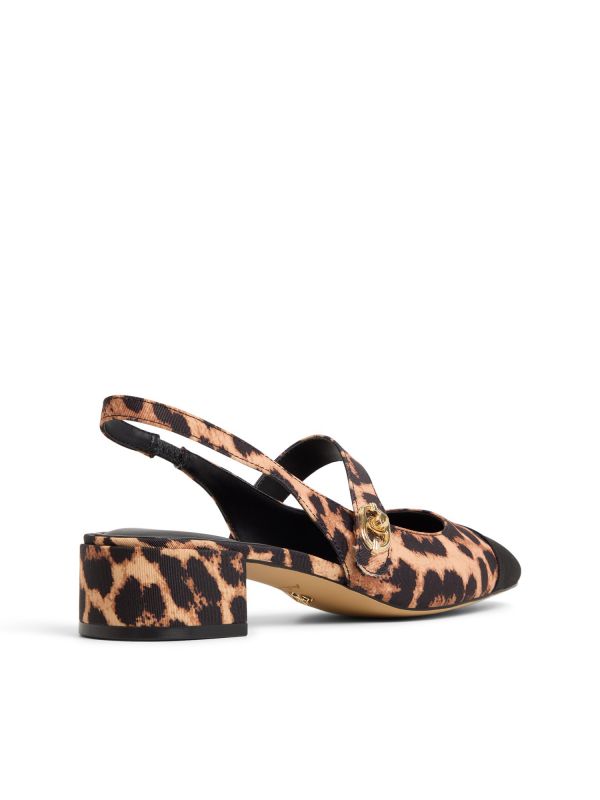 AGATHE -נעלי מרי ג’יין מנומרות עם עקב