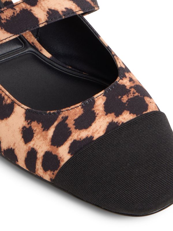 AGATHE -נעלי מרי ג’יין מנומרות עם עקב