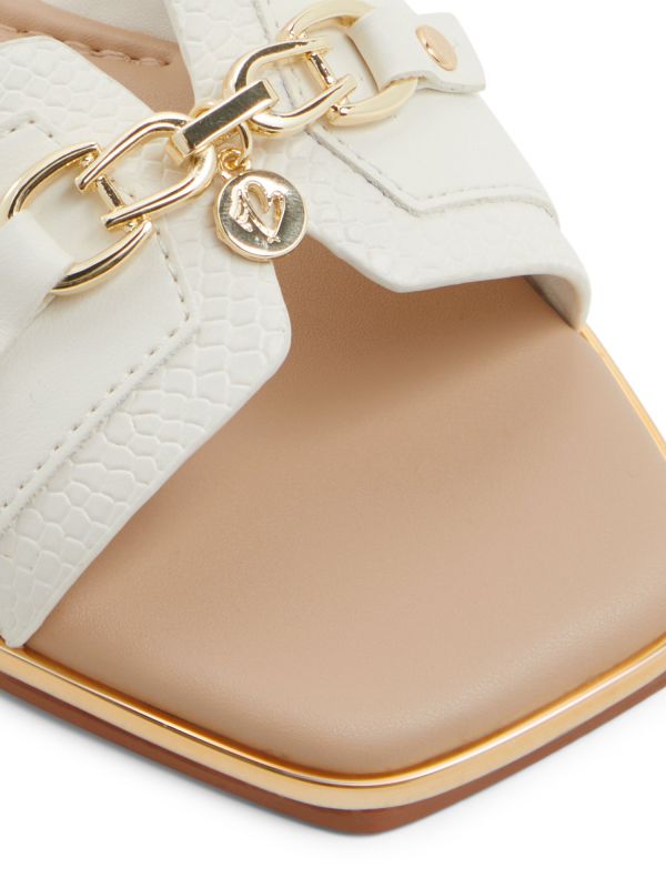 ALAMASSI - כפכפים שטוחים עם אבזם מוזהב לנשים