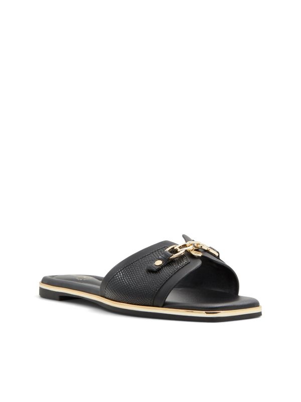 ALAMASSI - כפכפים שטוחים עם אבזם מוזהב לנשים