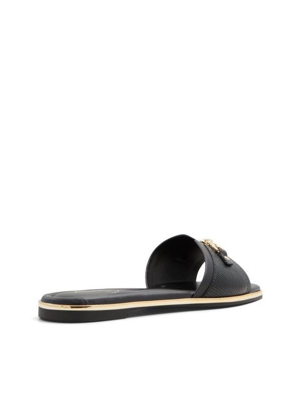 ALAMASSI - כפכפים שטוחים עם אבזם מוזהב לנשים