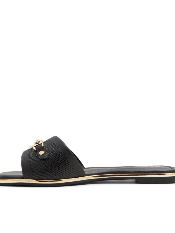 ALAMASSI - כפכפים שטוחים עם אבזם מוזהב לנשים