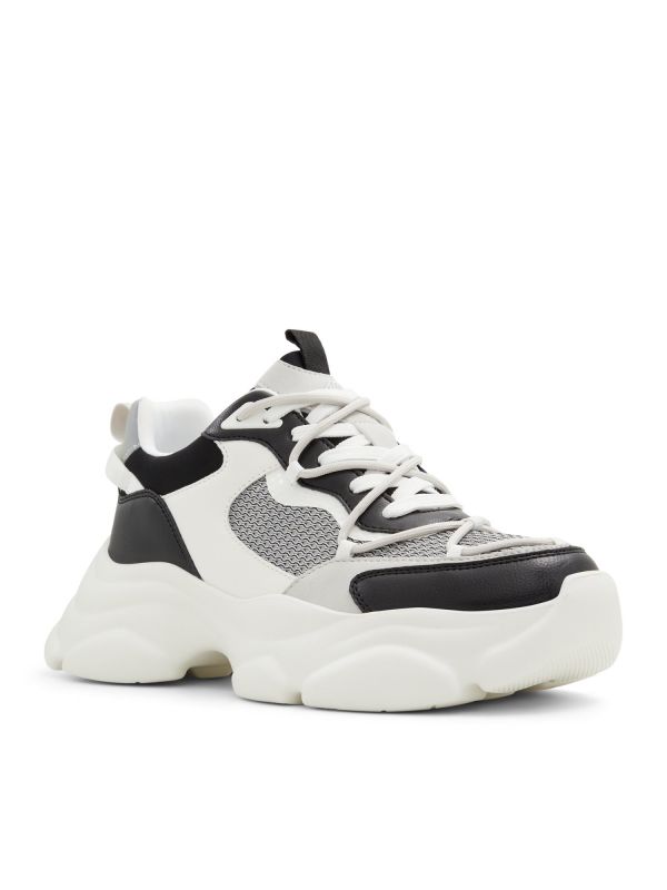 ANDREE - נעלי סניקרס צ’אנקיות שחור לבן לנשים