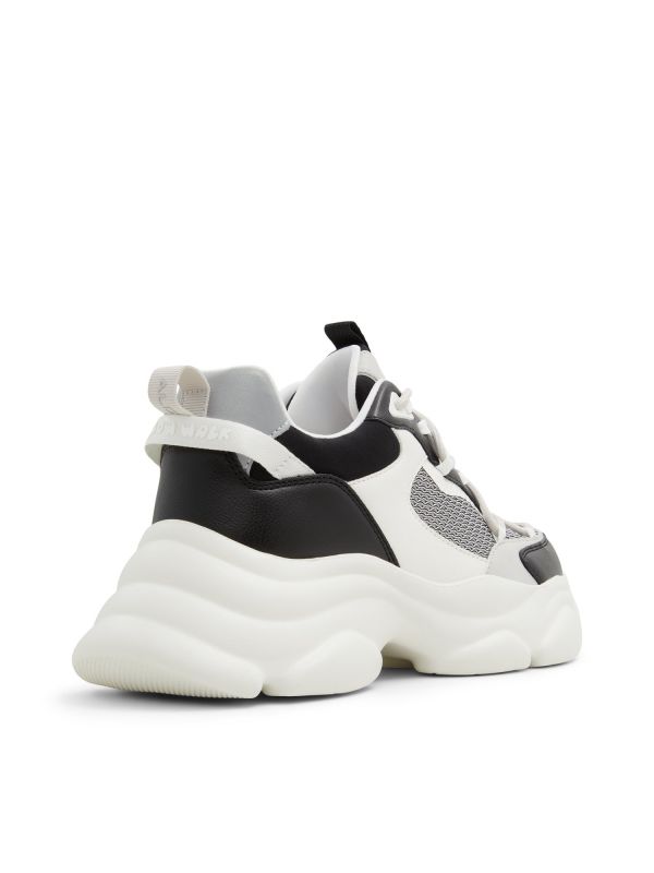 ANDREE - נעלי סניקרס צ’אנקיות שחור לבן לנשים