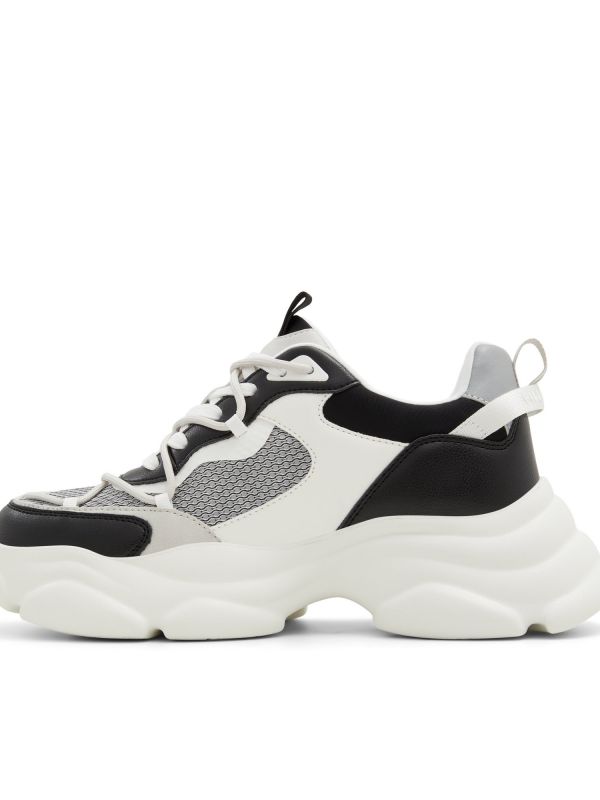 ANDREE - נעלי סניקרס צ’אנקיות שחור לבן לנשים