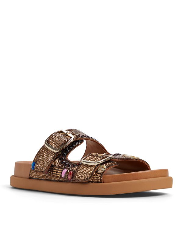 BOHOCHIC - סנדלי רצועות עם אבנים לנשים