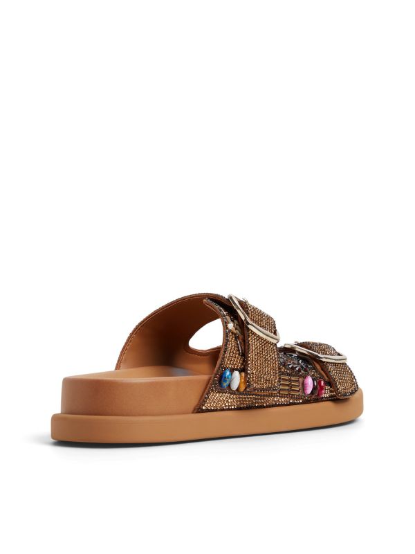 BOHOCHIC - סנדלי רצועות עם אבנים לנשים