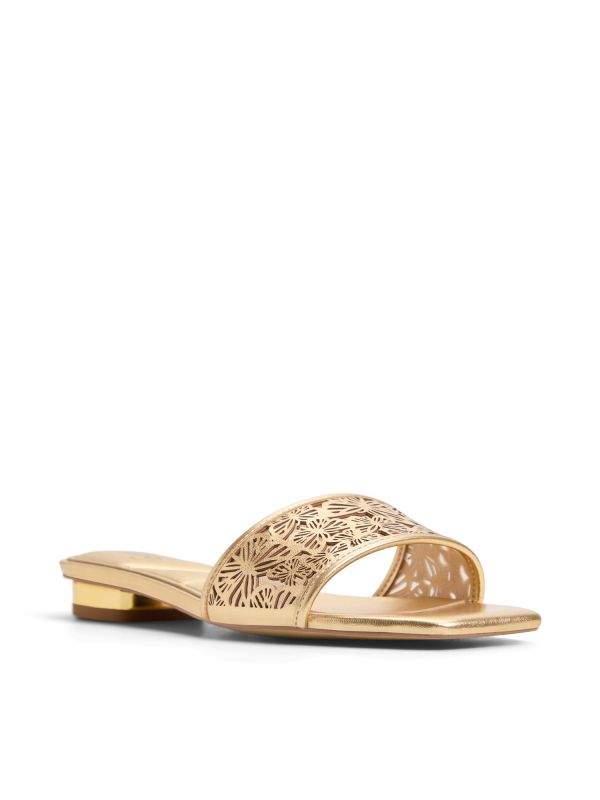 BRILLIANCE - כפכפים שטוחים בדוגמת חיתוכי פרחים לנשים