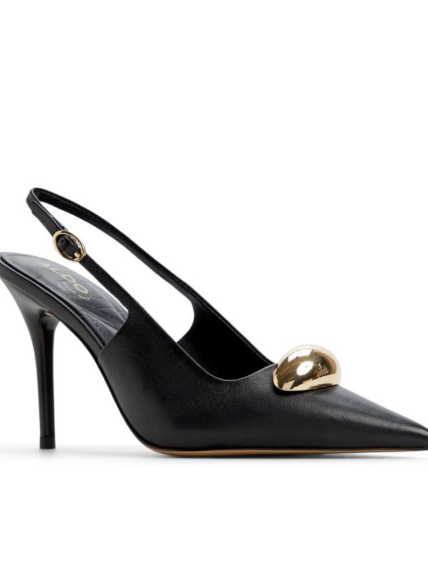 CAMBERLEY - נעלי עקב סירה עם תכשיט מוזהב לנשים