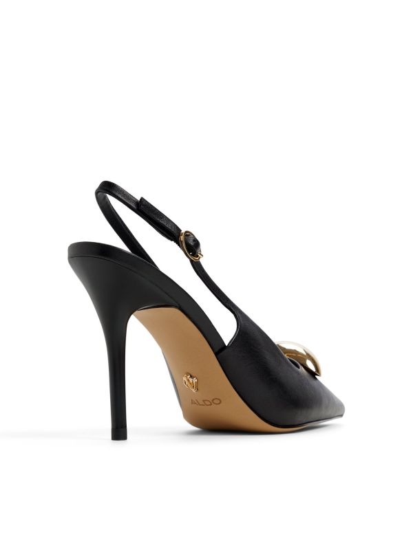 CAMBERLEY - נעלי עקב סירה עם תכשיט מוזהב לנשים