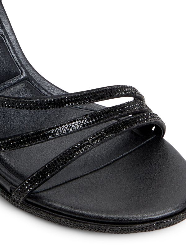 CHICGLOW - סנדלי עקב צ’אנקי עם אבנים לנשים