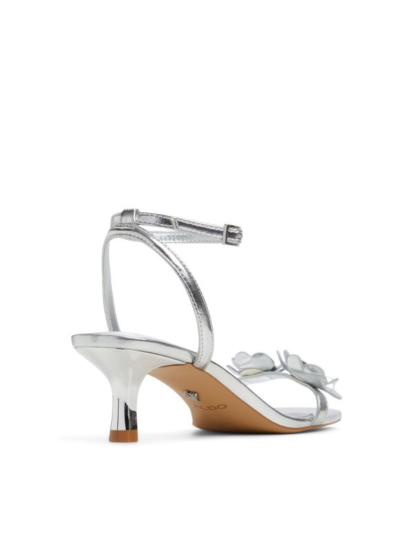 DAISYROSE - סנדלי עקב מעור עם פרחים לנשים