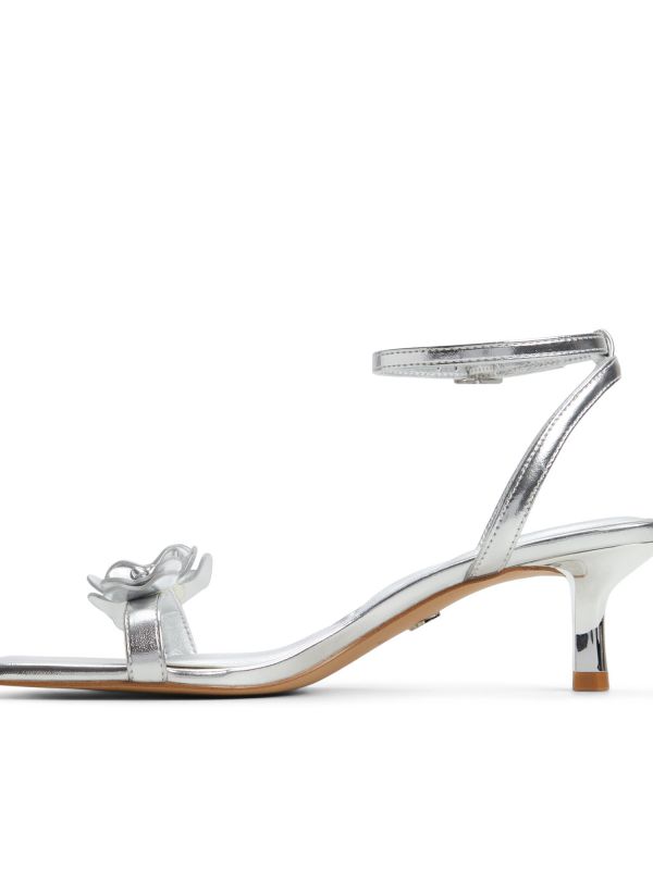 DAISYROSE - סנדלי עקב מעור עם פרחים לנשים