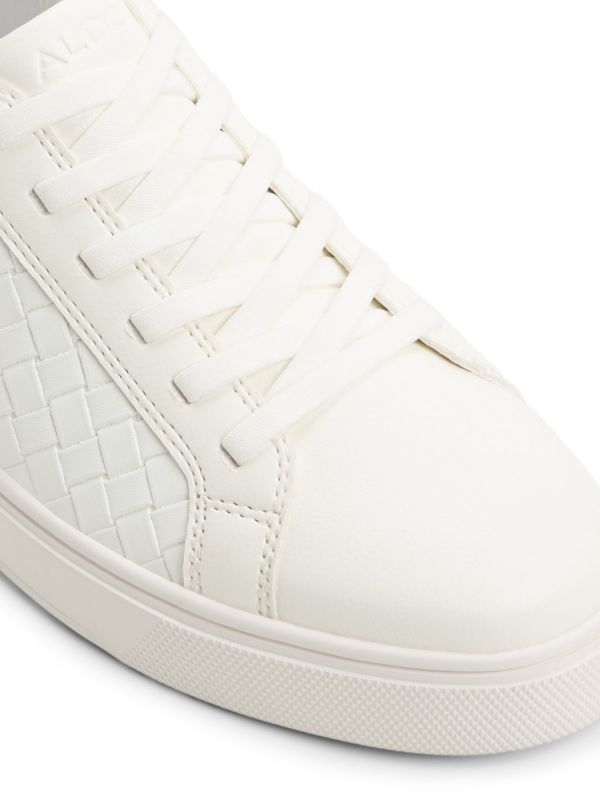 EASYIN - נעלי סניקרס לבנות במראה עור לנשים