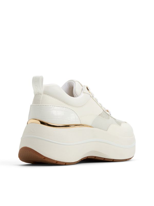 ETIENE - נעלי סניקרס זהב לבן לנשים