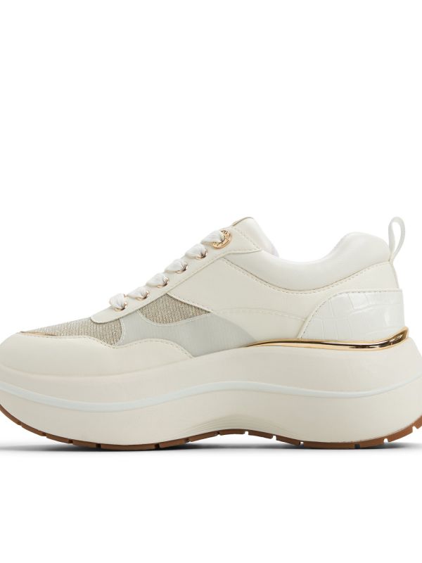 ETIENE - נעלי סניקרס זהב לבן לנשים