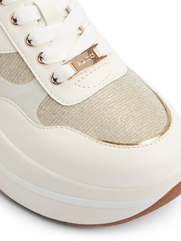 ETIENE - נעלי סניקרס זהב לבן לנשים