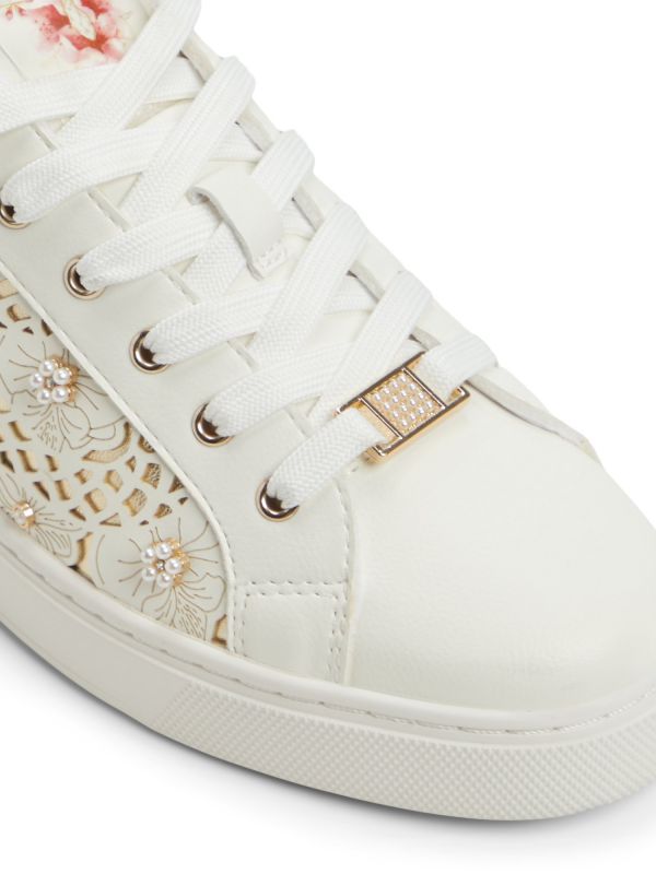 LEONIA - נעלי סניקרס בדוגמת חיתוכים פרחונית לנשים