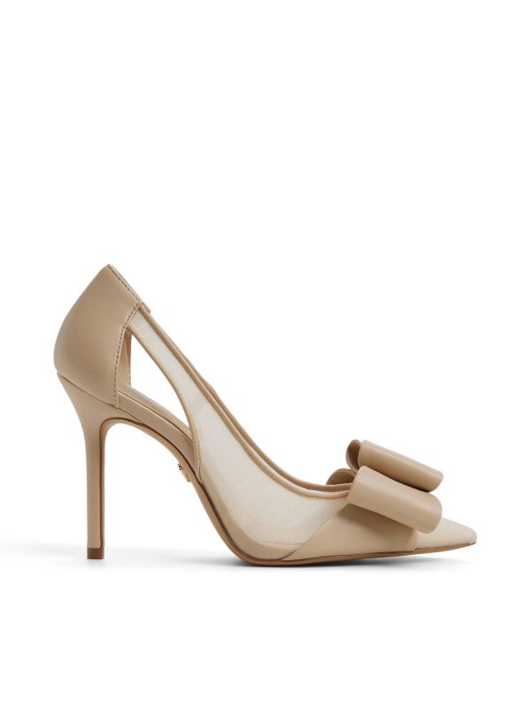 PRESTIGIOUS - נעלי סירה עם עקב גבוה ופפיון לנשים