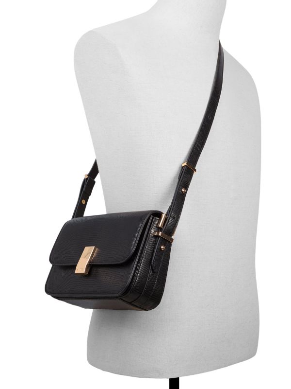 ETEINI - תיק צד קופסא במראה עור לנשים