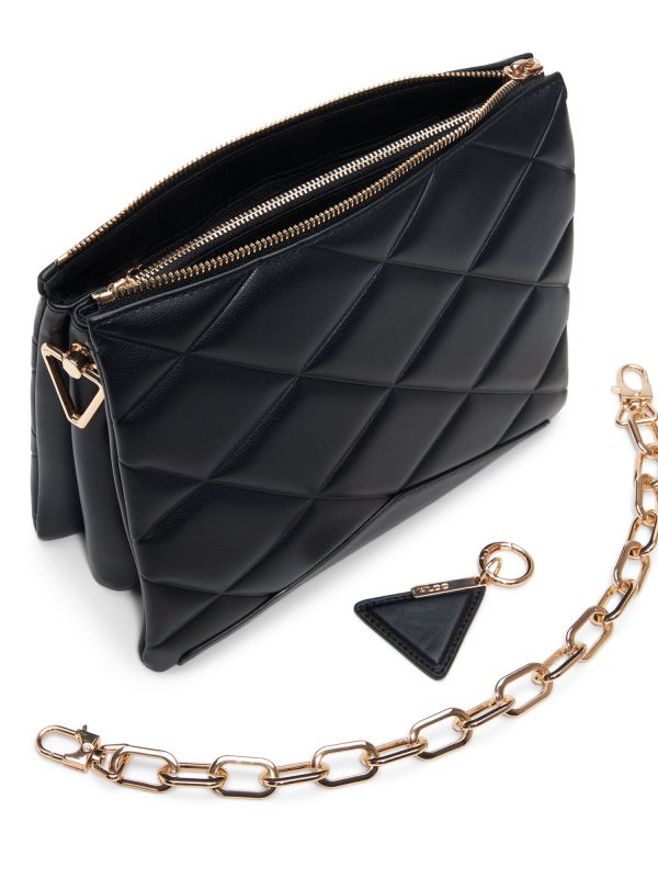 SOFTQUILT - תיק צד מרובע בדוגמת מעויינים לנשים