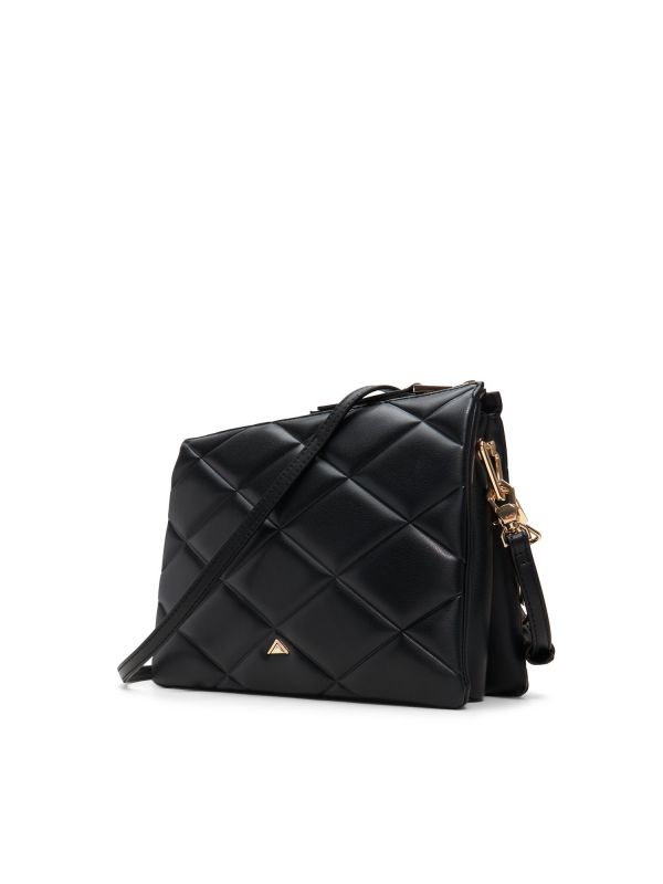 SOFTQUILT - תיק צד מרובע בדוגמת מעויינים לנשים