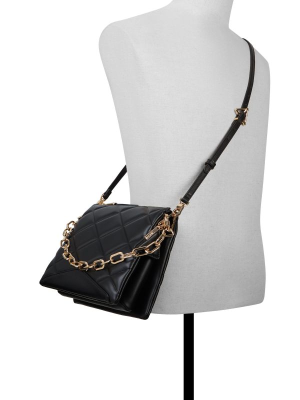 SOFTQUILT - תיק צד מרובע בדוגמת מעויינים לנשים