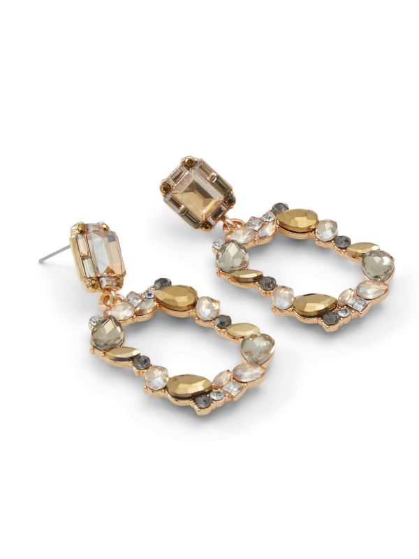 LAMASAX - עגילי אבנים צבעוניות לנשים