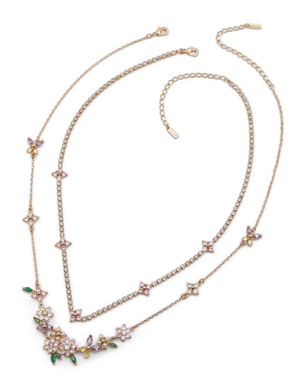 GARDENBLOOM - שרשרת מוזהבת עם תליוני פרחים לנשים