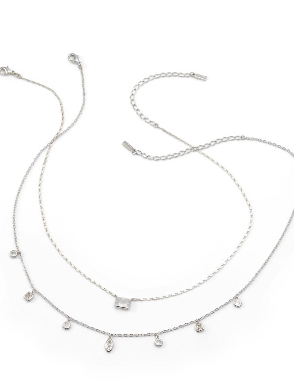 DAZZLINGG - שרשרת אבנים בשתי שורות לנשים