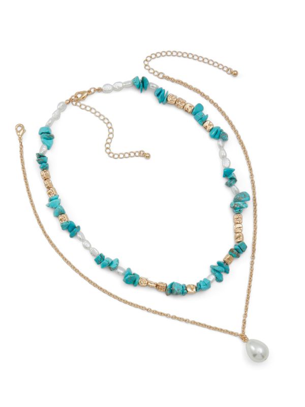 ULIENAD - סט שרשראות טורקיז לנשים