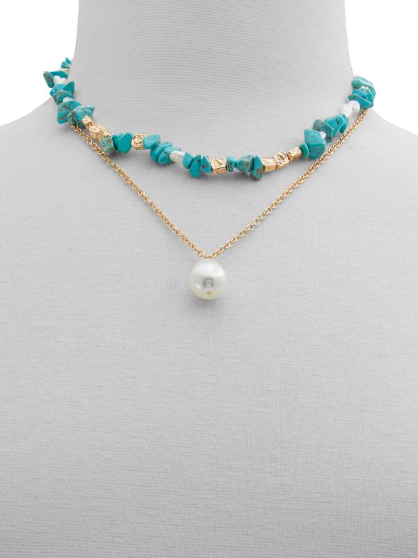 ULIENAD - סט שרשראות טורקיז לנשים