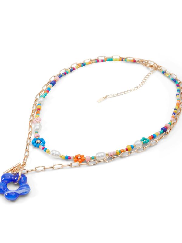 LEGYTHA - שרשרת מוזהבת עם תליון פרח לנשים