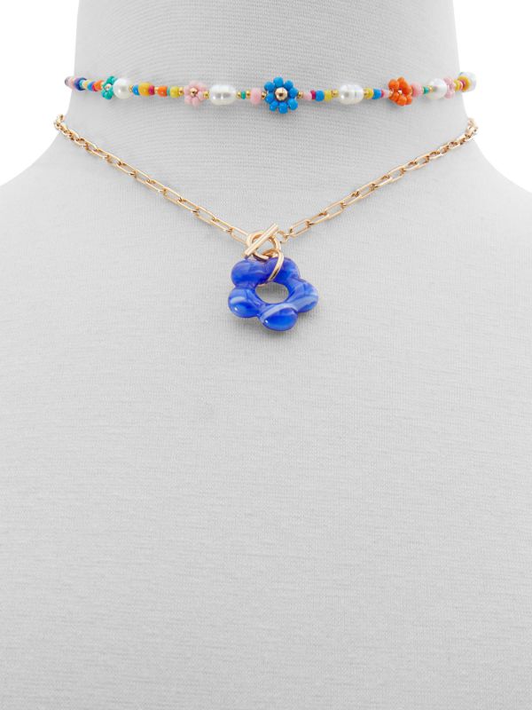 LEGYTHA - שרשרת מוזהבת עם תליון פרח לנשים