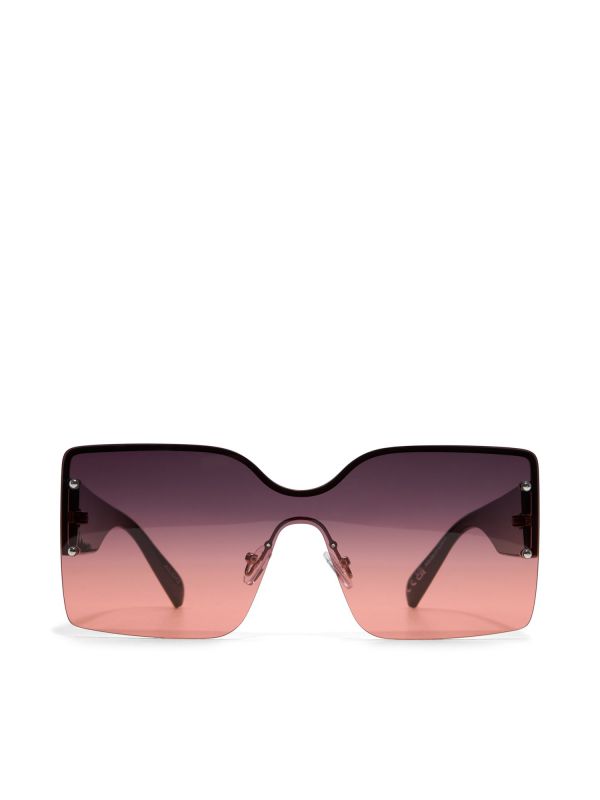 LALAENDRA - משקפי שמש מלבניים ללא מסגרת לנשים