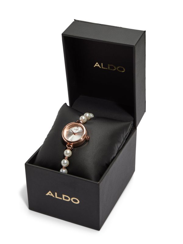 ELLEPEARL - שעון יד לנשים עם רצועת פנינים