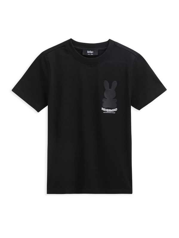 טי שירט קצרה עם הדפס דו צדדי לילדים