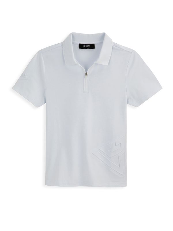 חולצת אריג גזרת פולו לילדים